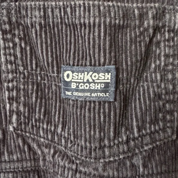 OshKosh B'gosh Vintage Dark Corduroy Overalls Size 4T - Picture 4 of 5